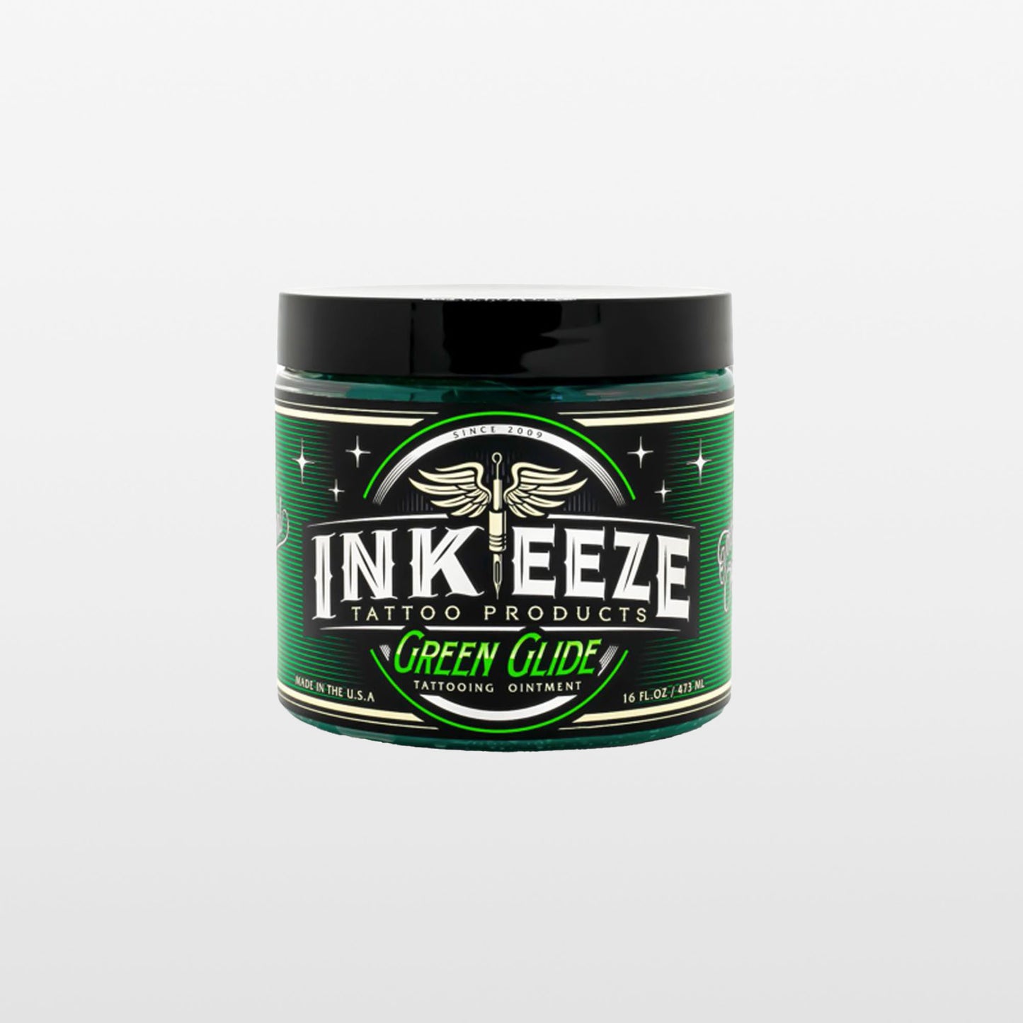 UNGÜENTO PARA TATUAJES GREEN GLIDE DE INKEEZE 16OZ