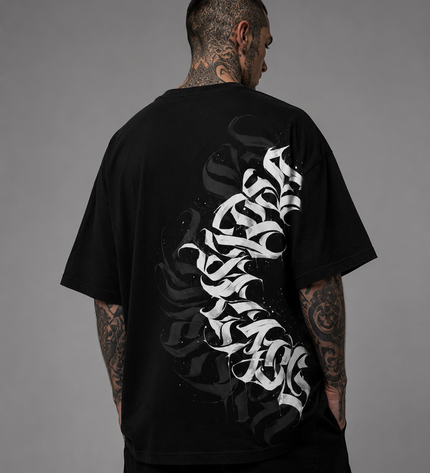 INKFAMOUS Serpent Camiseta oversize Negro