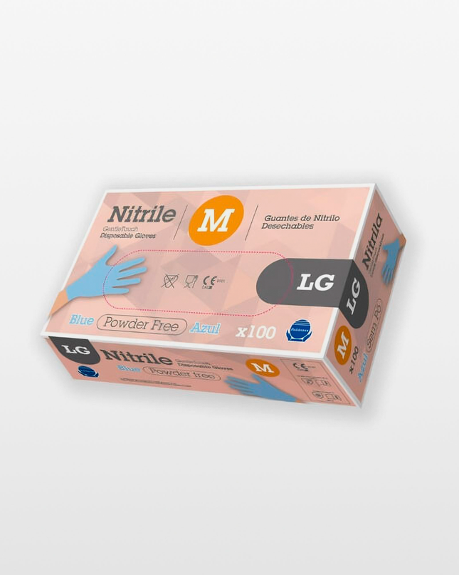 GUANTE DESECHABLE NITRILO G.TOUCH LG AZUL 3,5 GR