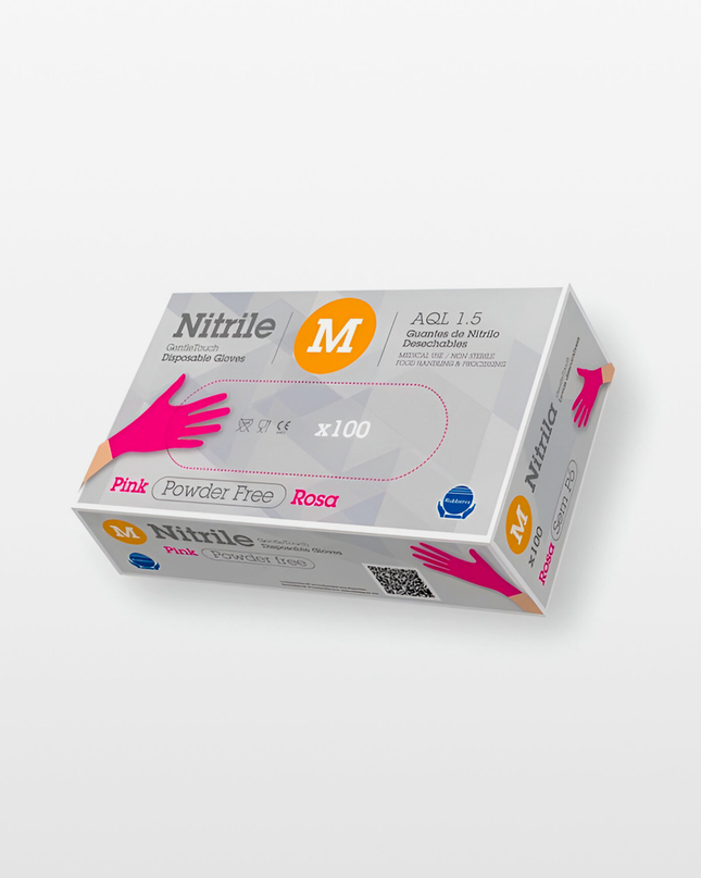 GUANTE DESECHABLE NITRILO G.TOUCH LG ROSA 3,5 GR