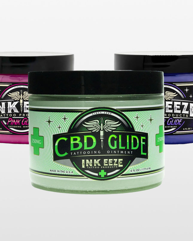 UNGÜENTO PARA TATUAJES PURPLE / PINK / CBD GLIDE DE INKEEZE 6OZ